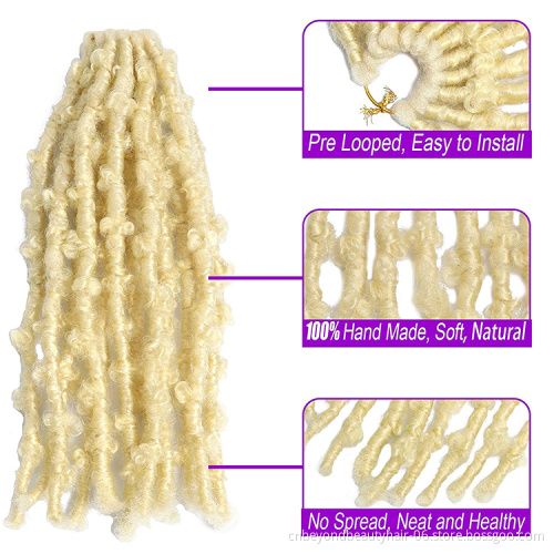 Wholesale Butterfly Locs Hair Crotchet Hair Spring Twisted Pre Looped Goddess Locs Long Butterfly Locs